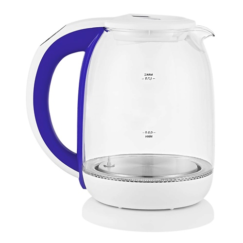 Чайник электрический KITFORT Чайник KT-6140-1 бело-фиолетовый цена и фото