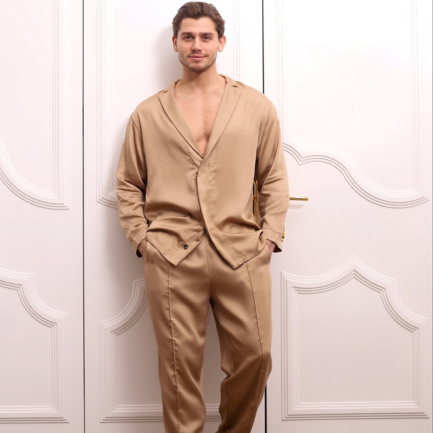 FATLAN | FATLAN Пижама костюмного типа:  Рубашка + Брюки "Gold" UNISEX. размер: 50-52