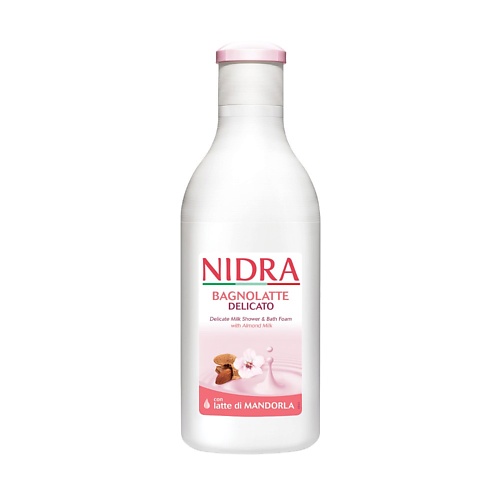 NIDRA Пена-молочко для ванны с миндальным молоком деликатное 750 nidra пена молочко для ванны смягчающее молоко инжир алоэ 750