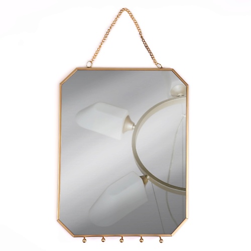 QUEEN FAIR Зеркало настенное «Геометрия», зеркальная поверхность наклейка интерьерная зеркальная эйфелева башня и воздушные шары 38х31 см