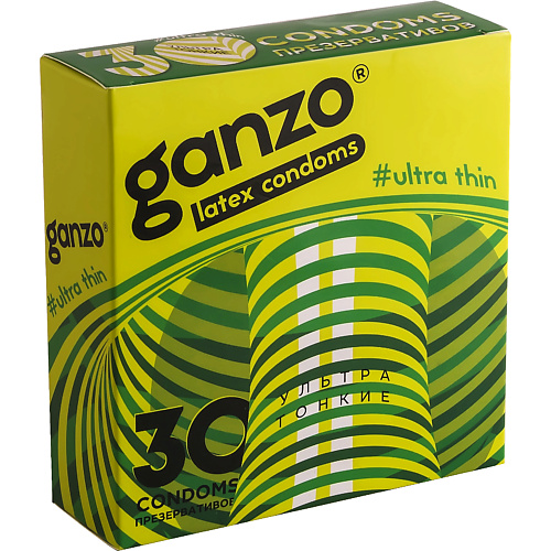 GANZO Презервативы Ультратонкие Ultra thin 30 презервативы vizit ultra lights ультратонкие 3 шт