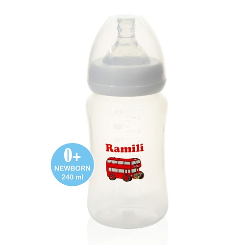 RAMILI Противоколиковая бутылочка для кормления крошка я бутылочка для кормления доченька с погремушкой от 0 месяцев
