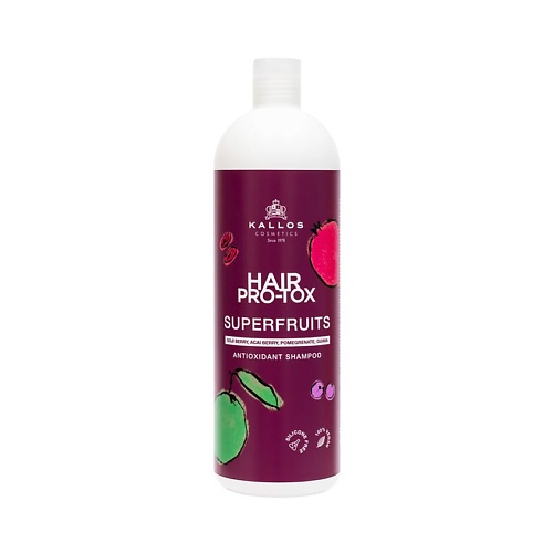 KALLOS COSMETICS Супер Фруктовый Шампунь для волос с  антиоксидантами, витаминами и минералами