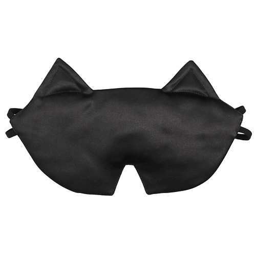 маска для сна шёлковая blackout versal black шелковый жаккард шёлковый атлас 100% шелк черная Маска для сна SILK MANUFACTURE Шёлковая маска для сна из 3-х видов натурального шёлка BLACK CAT