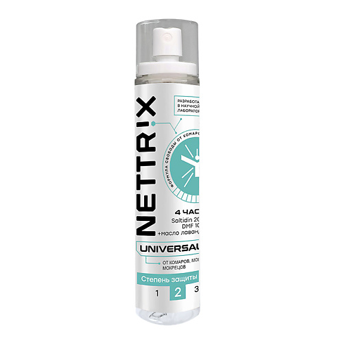 NETTRIX Спрей от комаров, мошек, мокрецов Universal 100.0 дополнительный флакон жидкость nettrix universal 30 ночей