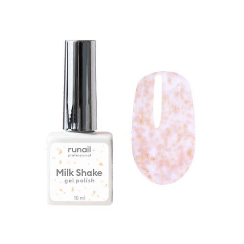 RUNAIL PROFESSIONAL Гель-лак с поталью Milk Shake runail professional гибрид акрила и геля elastone gel shimmer opal