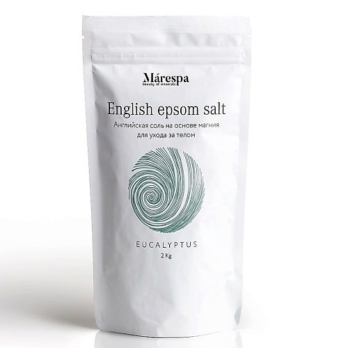 MARESPA Английская соль для ванн с магнием EPSOM (Эпсом) с натуральным маслом эвкалипта 2000 levada соль для ванны микс 4 соли 2000