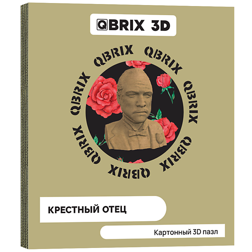 Набор для творчества QBRIX Картонный 3D конструктор Крестный отец именной подстаканник почетный крестный в футляре