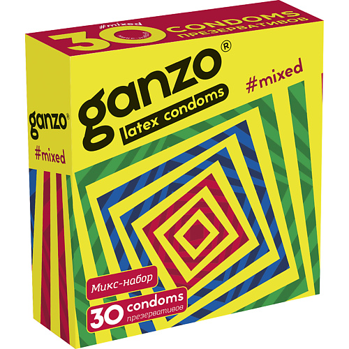 GANZO Презервативы ультратонкие Mixed 30 ganzo презервативы ультратонкие ultra thin 15