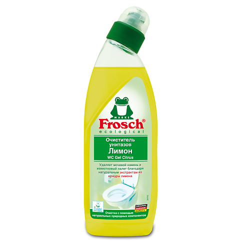 Чистящее средство для туалета FROSCH Очиститель унитазов Лимон средства для уборки frosch очиститель унитазов мята