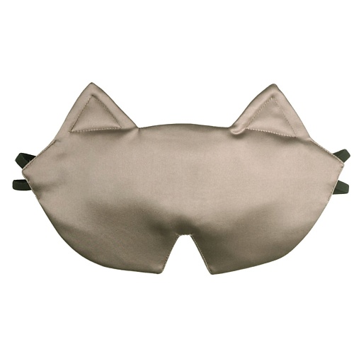 маска для сна шёлковая blackout versal black шелковый жаккард шёлковый атлас 100% шелк черная Маска для сна SILK MANUFACTURE Шёлковая маска для сна из 3-х видов натурального шёлка BRONZE CAT