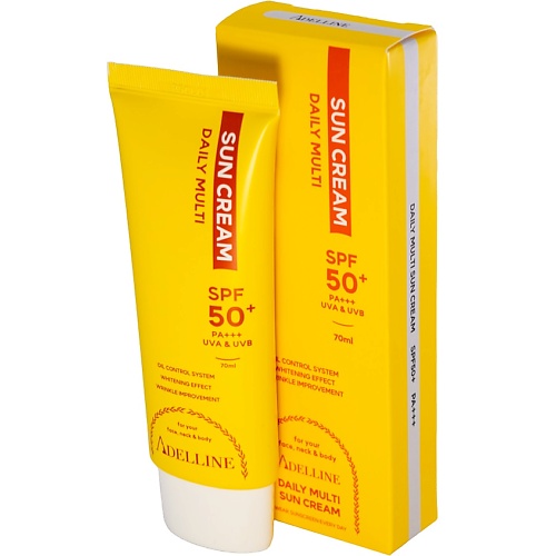 Солнцезащитный крем для лица и тела ADELLINE Солнцезащитный крем  Daily Multi Sun Cream SPF50+/PA солнцезащитный крем для лица privia солнцезащитный крем v face sun cream spf50 pa