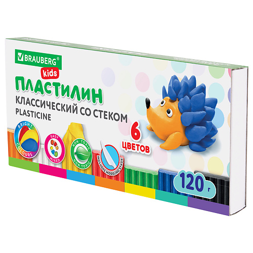 Товары для творчества BRAUBERG Пластилин классический KIDS