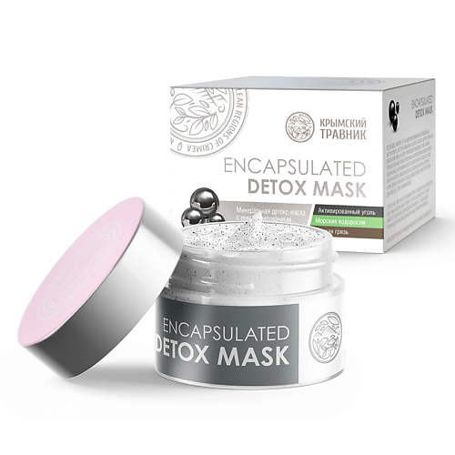 

КРЫМСКИЙ ТРАВНИК Минеральная ДЕТОКС-МАСКА с инкапсулированным древесным углем 55, Минеральная ДЕТОКС-МАСКА с инкапсулированным древесным углем