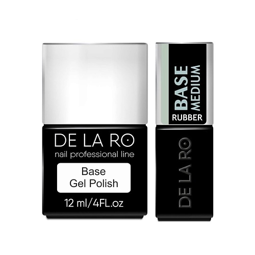 DE LA RO Базовое покрытие для гель-лаков Rubber Medium спрей гель для волос средней фиксации classic medium hold spray gel