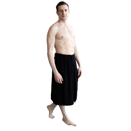 BIO TEXTILES Килт мужской махровый для бани и сауны Black bio textiles килт махровый женский white