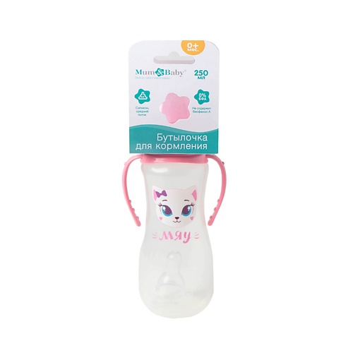 MUM&BABY Бутылочка для кормления «Кошечка Софи» детская приталенная аппликация перьями коты аристократы кошечка мари 14 8 21 см
