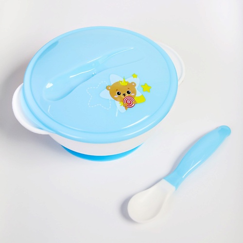 Набор для кормления MUM&BABY Набор детской посуды «Молодец», 4 предмета