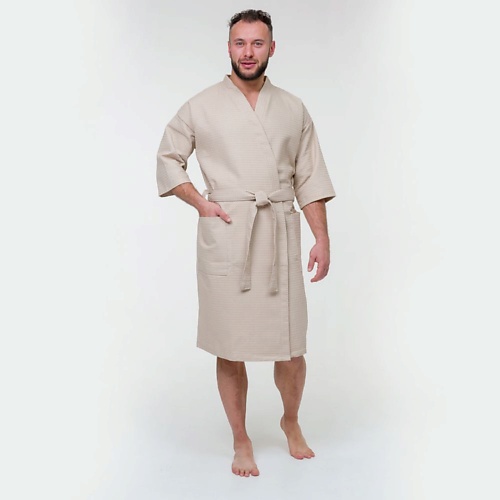 BIO TEXTILES Халат вафельный Унисекс Beige толстовка wearcraft premium унисекс