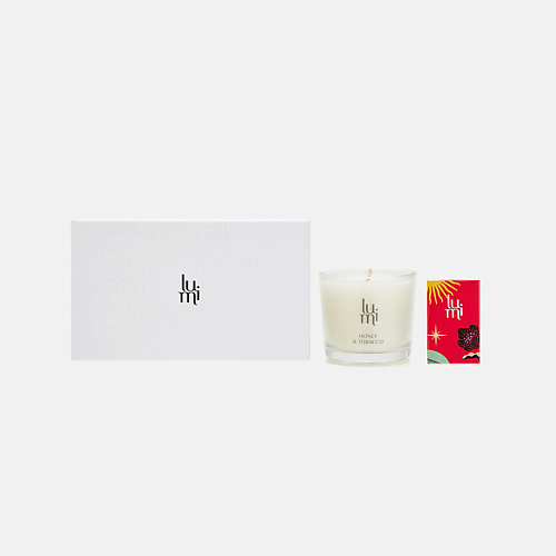 LUMI CANDLE CO. Подарочный набор: ароматическая свеча со спичками Honey & tobacco 1 momacandle свеча ароматическая warm tobacco 120