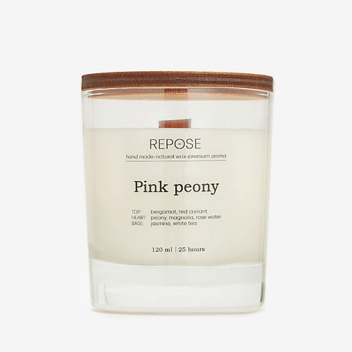 REPOSE FLAVOUR Свеча ароматическая Pink peony/ Розовый пион 120