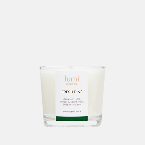 LUMI CANDLE CO. Ароматическая свеча petite Fresh pine 90 lumi candle co ароматическая свеча petite sicilian citrus 90