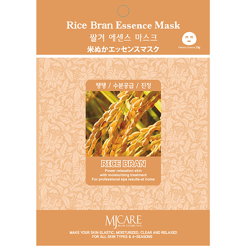 Маска для лица MIJIN MJCARE Тканевая маска  для лица с экстрактом рисовых отрубей face с экстрактом рисовых отрубей 180 мл
