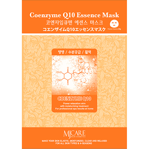 Маска для лица MIJIN MJCARE Тканевая маска  для лица с коэнзимом Q10 маска для лица mijin mjcare тканевая маска для лица с аргановым маслом