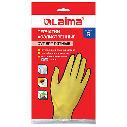Перчатки для уборки LAIMA Перчатки хозяйственные латексные Премиум средства для уборки lelea перчатки хозяйственные