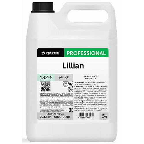 PRO-BRITE Жидкое мыло без запаха LILLIAN 5000