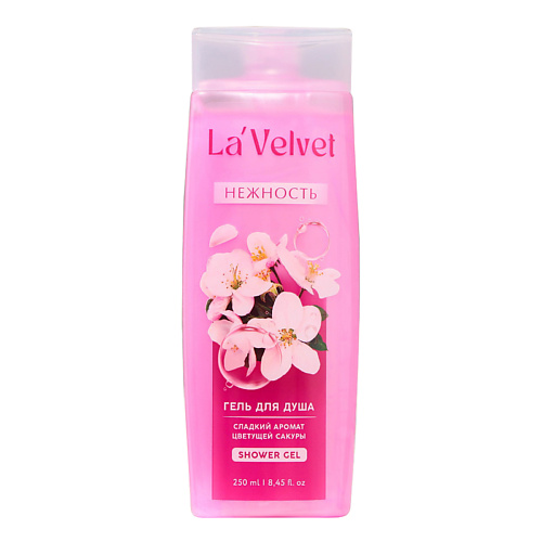Средства для ванной и душа BEAUTY FOX Гель для душа La'Velvet Нежность, сладкий аромат цветущей сакуры 250