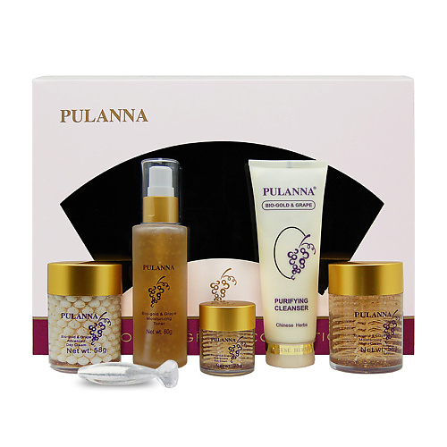 Наборы для ухода за лицом PULANNA Подарочный набор для лица Био-Золото и Виноград - Bio-Gold & Grape Cosmetics Set