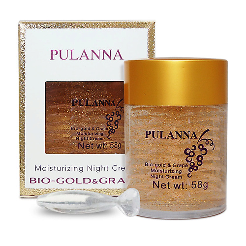 Крем для лица PULANNA Увлажняющий ночной крем Био-Золото и Виноград - Bio-gold &Grape Moisturizing Night Cream