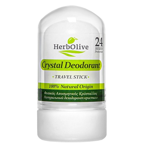 HERBOLIVE Дезодорант Кристалл натуральный минеральный без запаха 60 спаси барсука натуральный дезодорант квасцовый лаванда 100