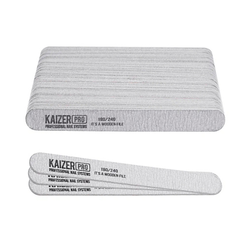 KAIZER PRO Набор коротких прямых мягких пилок на пластиковой основе #180/240 kaizer пилка шлифовочная на деревянной основе прямая