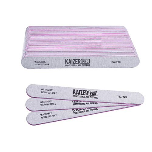 Набор пилок для ногтей KAIZER PRO Набор прямых мягких пилок на пластиковой основе #150/220 набор пилок для ногтей kaizer pro набор прямых мягких пилок на пластиковой основе 320 320