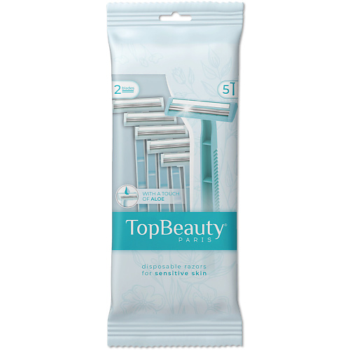 

TOPBEAUTY Одноразовый станок, с 2 лезвиями 5.0, Одноразовый станок, с 2 лезвиями