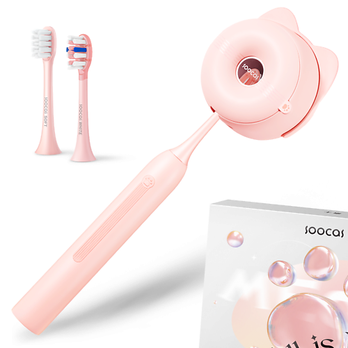 Электрическая зубная щетка SOOCAS Электрическая зубная щетка Soocas D3 (Ростест), со стерилизатором, 4 режима чистки soocas зубные щётка ирригатор soocas d3 зубная щётка электрическая розовая розовый