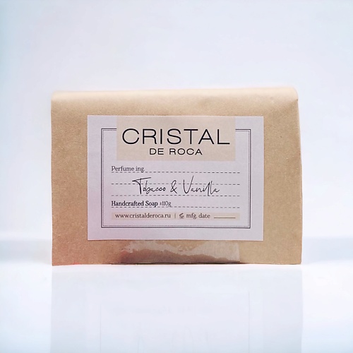 

CRISTAL DE ROCA Натуральное парфюмированное мыло ручной работы "TOBACCO&VANILLА" 110, Натуральное парфюмированное мыло ручной работы "TOBACCO&VANILLА"