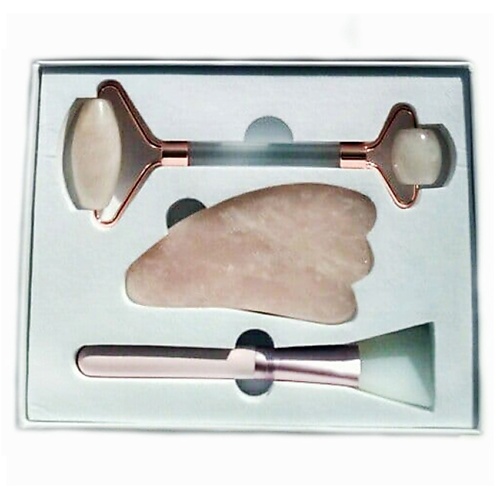 фото Чиос набор для гуаша ролик+ лапка+кисть в подарочной упаковке розовый кварц