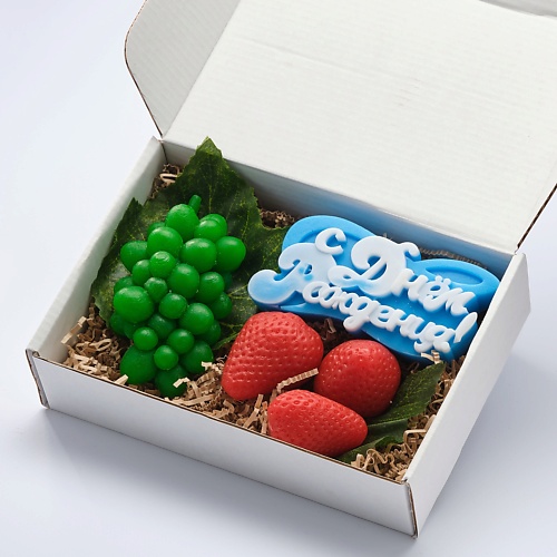 SKUINA Мыло ручной работы С днем рождения и фрукты 175 наклейки на подарки с днем рождения шары 9 × 16 см