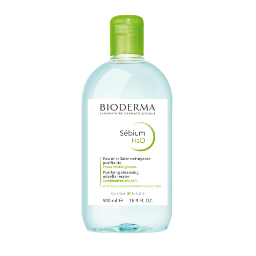 фото Bioderma мицеллярная вода очищающая для жирной и проблемной кожи лица sebium