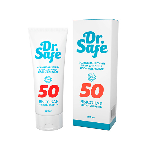 Солнцезащитный крем для лица DR. SAFE Солнцезащитный крем для лица и зоны декольте 50 SPF солнцезащитные средства dr safe солнцезащитный спрей 30 spf