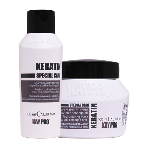 KAYPRO Набор Keratin восстанавливающий: шампунь, маска riche набор для волос шампунь маска r plex уход и восстановление