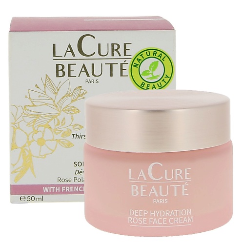 

LA CURE BEAUTE Крем для лица глубоко увлажняющий с розой 50, Крем для лица глубоко увлажняющий с розой