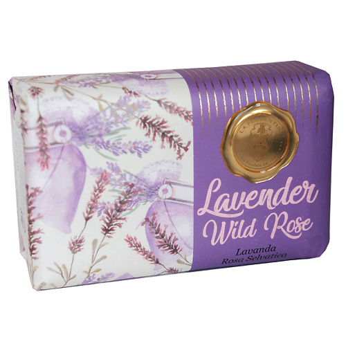 Мыло твердое LA FLORENTINA Мыло Lavender & Wild Rose. Лаванда и Дикая роза подарочный набор мыла la florentina дикая роза лимон и лаванда ландыш 3 шт по 200 г