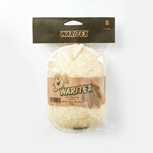 Мочалка WARITEX Натуральная мочалка Овал аксессуары для ухода за телом deco мочалка мешочек для мыла натуральная