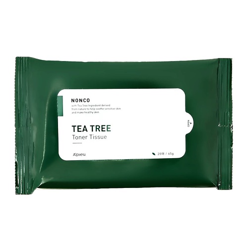 Уход за лицом A'PIEU Салфетки для лица NONCO TEA TREE с маслом чайного дерева 20