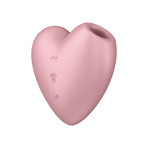SATISFYER Двухсторонний вакуум-волновой вибростимулятор Cutie Heart pink satisfyer вакуумно волновой вибростимулятор vulva lover 2 blue