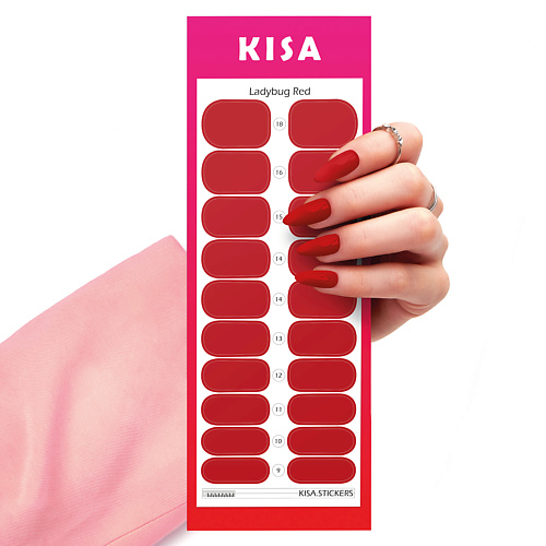 Наклейки для ногтей KISA.STICKERS Пленки для маникюра Ladybug Red